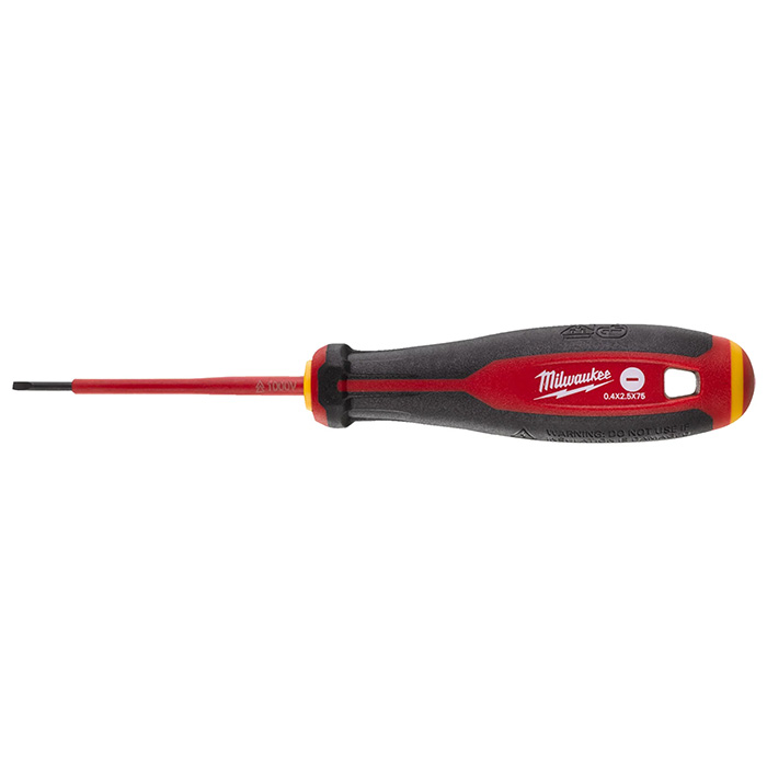 Milwaukee odvijač Tri-Lobe 1000V VDE ravni 0.4 x 2.5 x 75 mm 4932478712 Milwaukee odvijač Tri-Lobe 1000V VDE ravni 0.4 x 2.5 x 75 mm 4932478712