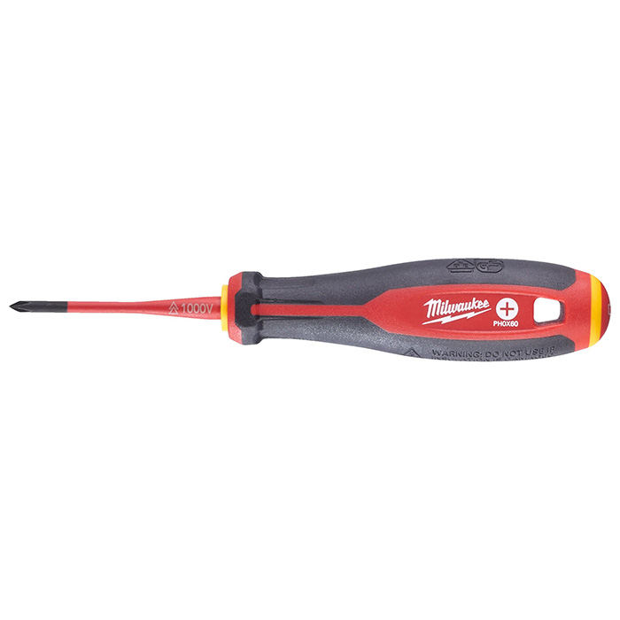 Milwaukee odvijač Tri-Lobe 1000V VDE krstasti PH0 x 60 mm 4932478720 Milwaukee odvijač Tri-Lobe 1000V VDE krstasti PH0 x 60 mm 4932478720