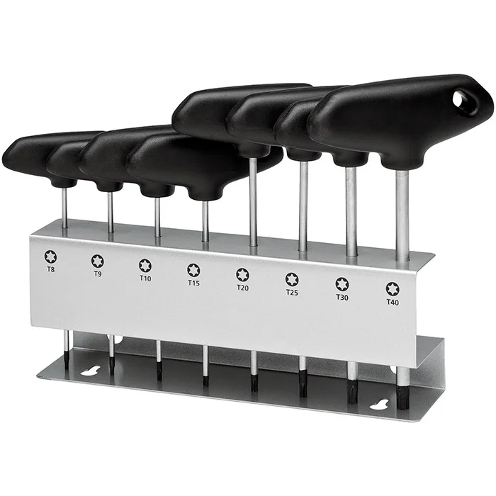 NWS ključevi TORX sa T-ručicom 8-40mm na metalnom nosaču 8/1 306S-1