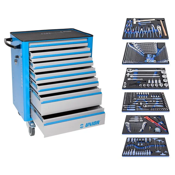 Unior veliki komplet: kolica sa 229 alata (u SOS ulošcima) 1011E6 + POKLON jakna Unior veliki komplet: kolica sa 229 alata (u SOS ulošcima) 1011E6 + POKLON jakna