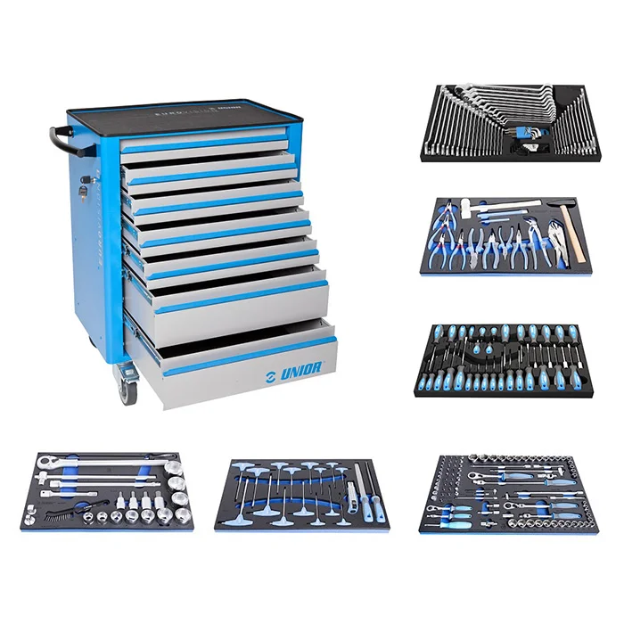 Unior kolica za alat Eurovision sa garniturom od 240 alata (u SOS ulošcima) 940EV4+240 600240 Unior kolica za alat Eurovision sa garniturom od 240 alata (u SOS ulošcima) 940EV4+240 600240