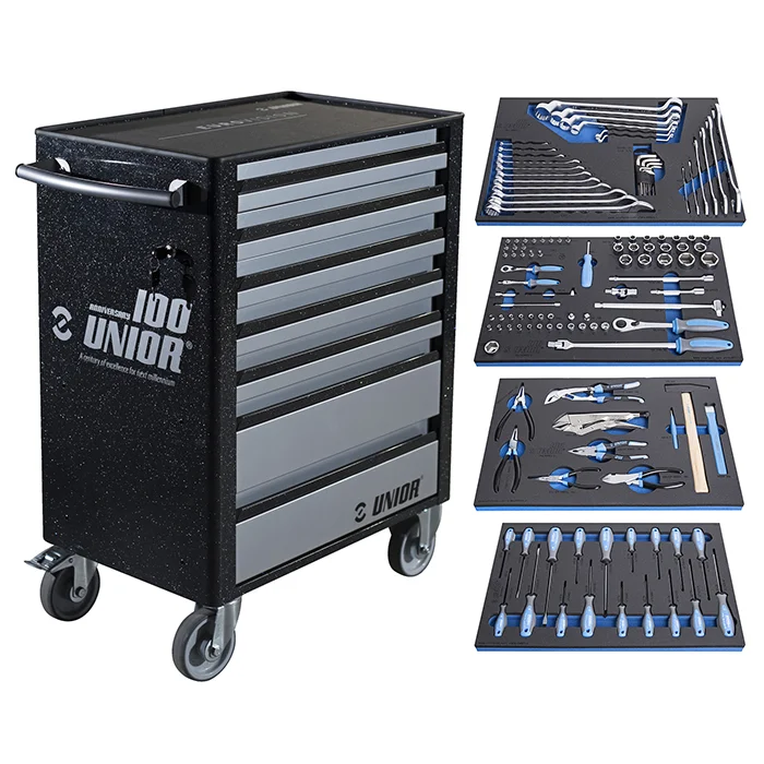 Unior jubilarna kolica za alat sa garniturom od 129 alata (u SOS ulošcima) 1011EV4-ANNIV 627654 Unior jubilarna kolica za alat sa garniturom od 129 alata (u SOS ulošcima) 1011EV4-ANNIV 627654