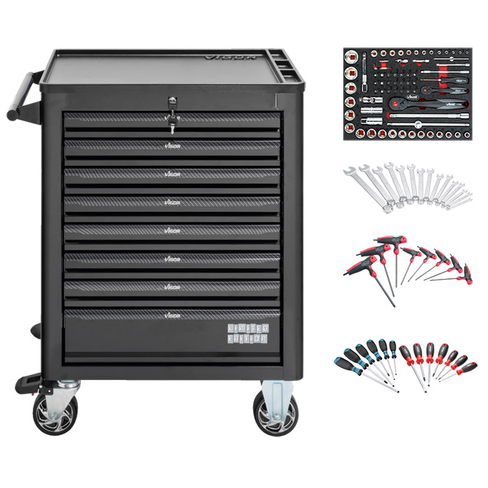 Vigor kolica za alat Vigor 1000 SE + set alata 107 kom VI-V1901-10+2 Vigor kolica za alat Vigor 1000 SE + set alata 107 kom VI-V1901-10+2