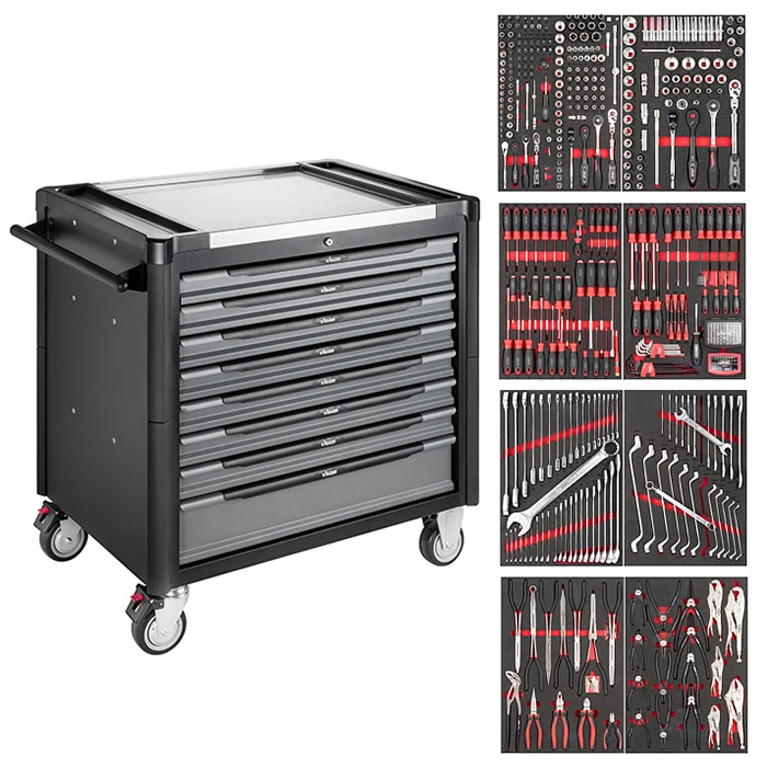 Vigor radionička kolica sa 8 fioka, sa 469 profesionalnih alata V4481-XD/469 Vigor radionička kolica sa 8 fioka, sa 469 profesionalnih alata V4481-XD/469