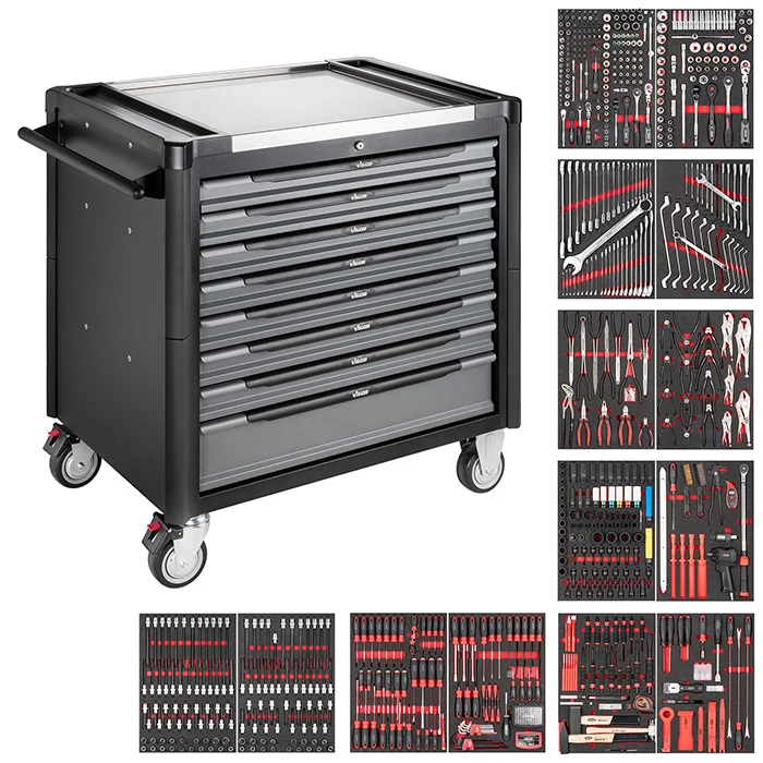 Vigor radionička kolica sa 8 fioka, sa 775 profesionalnih alata V4481-XD/775 Vigor radionička kolica sa 8 fioka, sa 775 profesionalnih alata V4481-XD/775