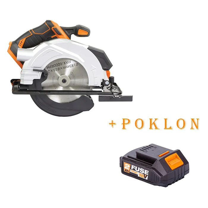 Villager Fuse akumulatorska brushless ručna kružna testera VLP 1820 067788 + POKLON Villager Fuse baterija 18V 2.0Ah 056370 Villager Fuse akumulatorska brushless ručna kružna testera VLP 1820 067788 + POKLON Villager Fuse baterija 18V 2.0Ah 056370