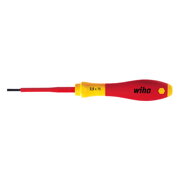Wiha odvijač ravni VDE SoftFinish 2.5x75 W00820 Wiha odvijač ravni VDE SoftFinish 2.5x75 W00820