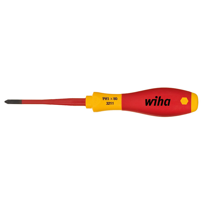 Wiha odvijač krstasti VDE SlimFix SoftFinish PH1x80 W35393 Wiha odvijač krstasti VDE SlimFix SoftFinish PH1x80 W35393