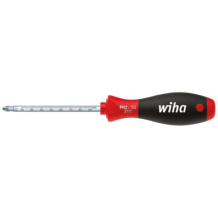 Wiha odvijač krstasti sa skalom SoftFinish PH2x100 W35398 Wiha odvijač krstasti sa skalom SoftFinish PH2x100 W35398