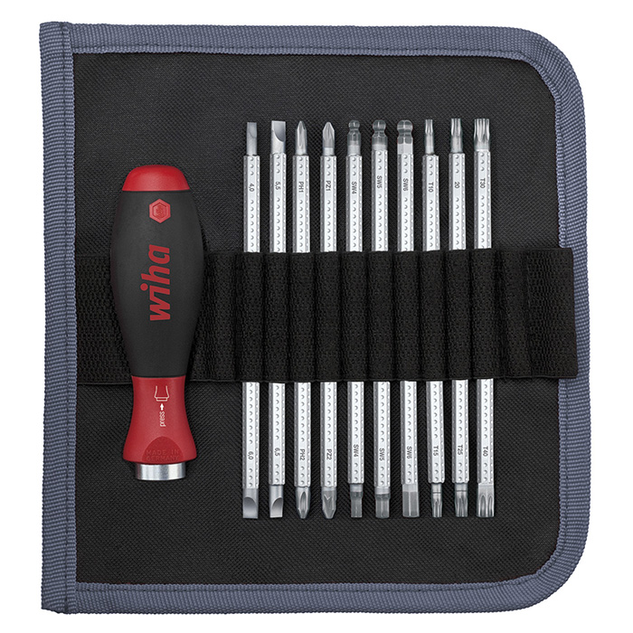 Wiha set System 6 - odvijač ručica sa dvostranim umetcima 10kom W03591 Wiha set System 6 - odvijač ručica sa dvostranim umetcima 10kom W03591