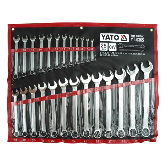 Yato garnitura viljuškasto-okastih ključeva 6-32mm 25 kom YT-0365 Yato garnitura viljuškasto-okastih ključeva 6-32mm 25 kom YT-0365