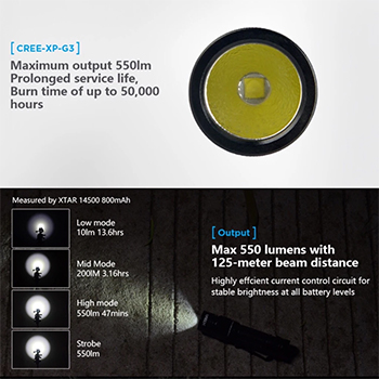 Xtar LED punjiva lampa Venus WK16 550lm Xtar LED punjiva lampa Venus WK16 550lm