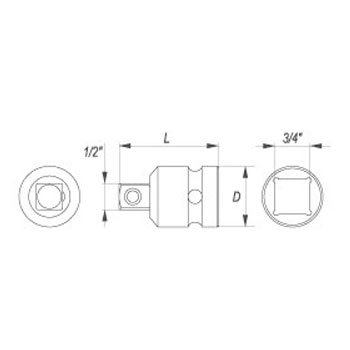 Yato adapter 3/4