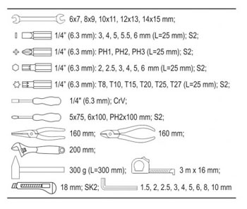 Yato garnitura od 44 alata u torbici YT-39280-1