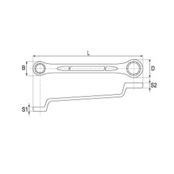 Yato ključ okasti 6x7mm CrV6140 YT-0207-1