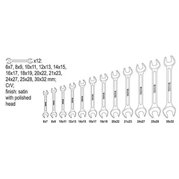 Yato garnitura viljuškastih ključeva 6-32mm 12 kom YT-0381 Yato garnitura viljuškastih ključeva 6-32mm 12 kom YT-0381