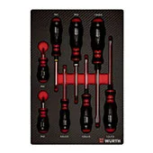 Zebra set odvijača s udarnom kapom u neoprenskom ulošku ŠLIC/PH - 8 komada