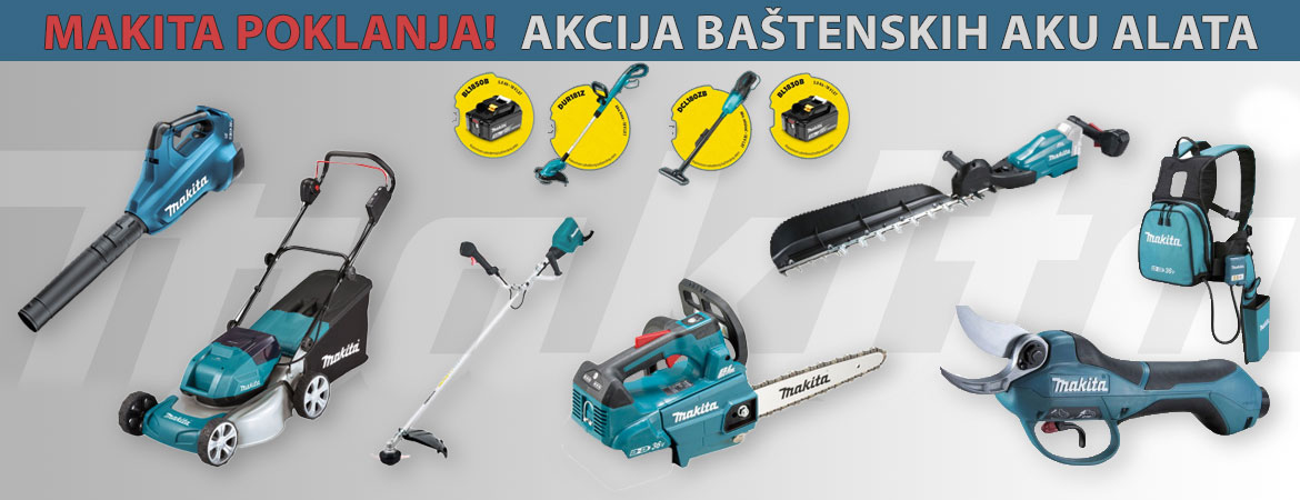 Makita poklanja Akcija bastenskih aku alata 2023
